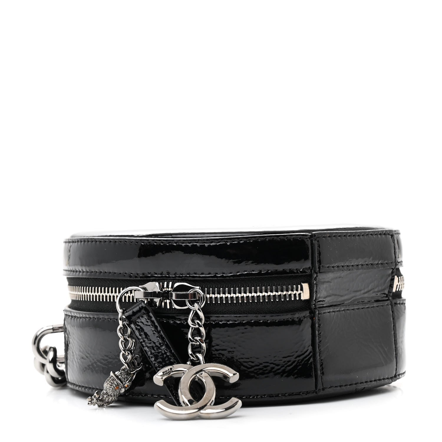 Chanel Patent Round As Earth Evening Bag Black 4 of 10
