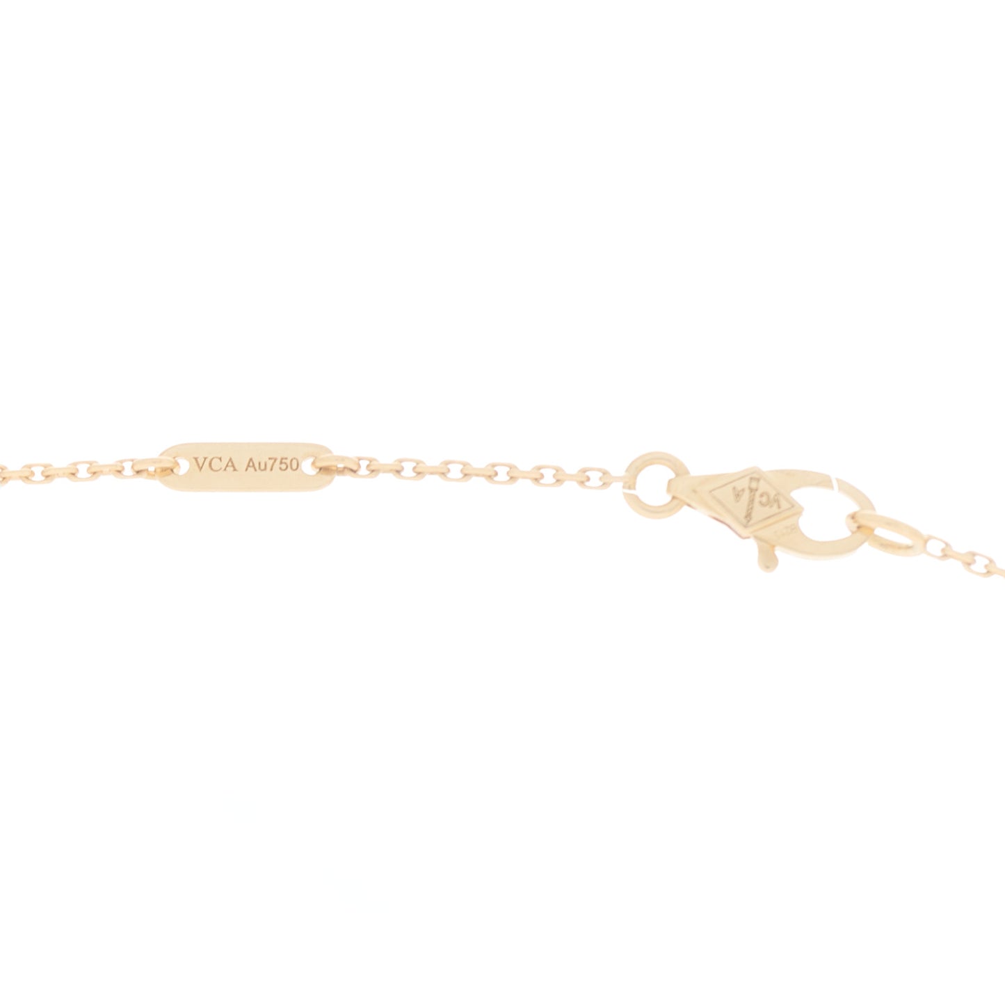 18K Yellow Gold Mother of Pearl Sweet Alhambra Pendant Necklace