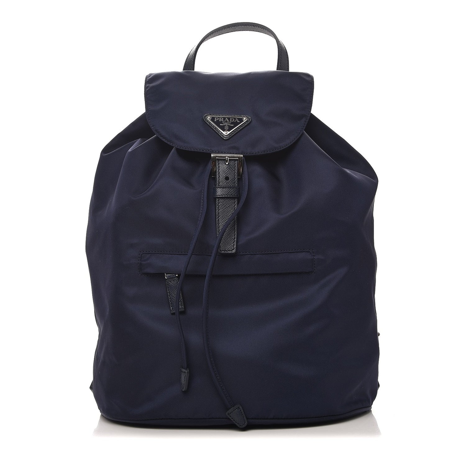 Nylon Vela Saffiano Medium Cinch Backpack Baltico