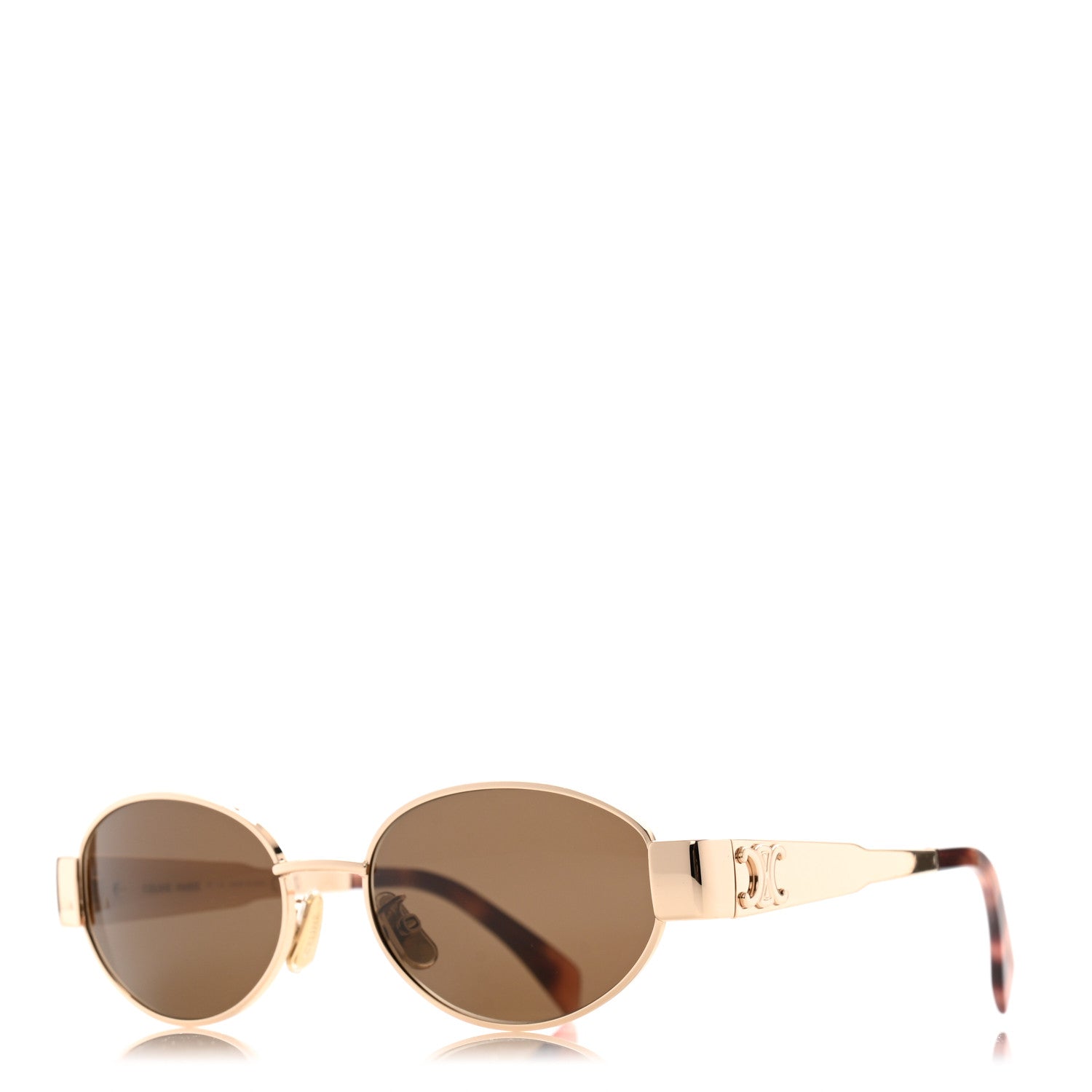 Celine Metal Triomphe 01 Sunglasses CL40235U Rose Gold Brown 1 of 7