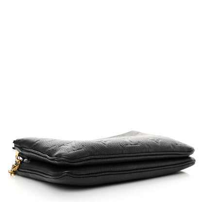 Louis Vuitton Empreinte Double Zip Pochette Black 4 of 12