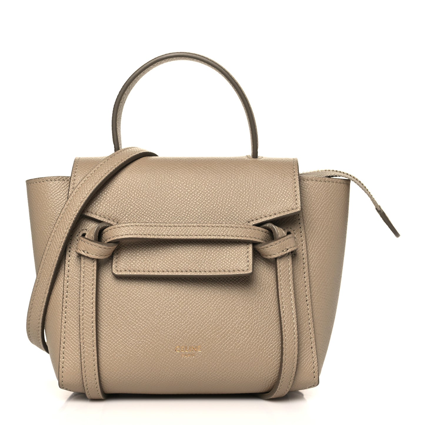 Grained Calfskin Pico Belt Bag Light Taupe