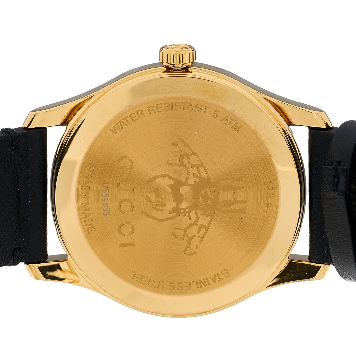 Stainless Steel Calfskin 38mm G-Timeless Bee Star Quartz Watch Black