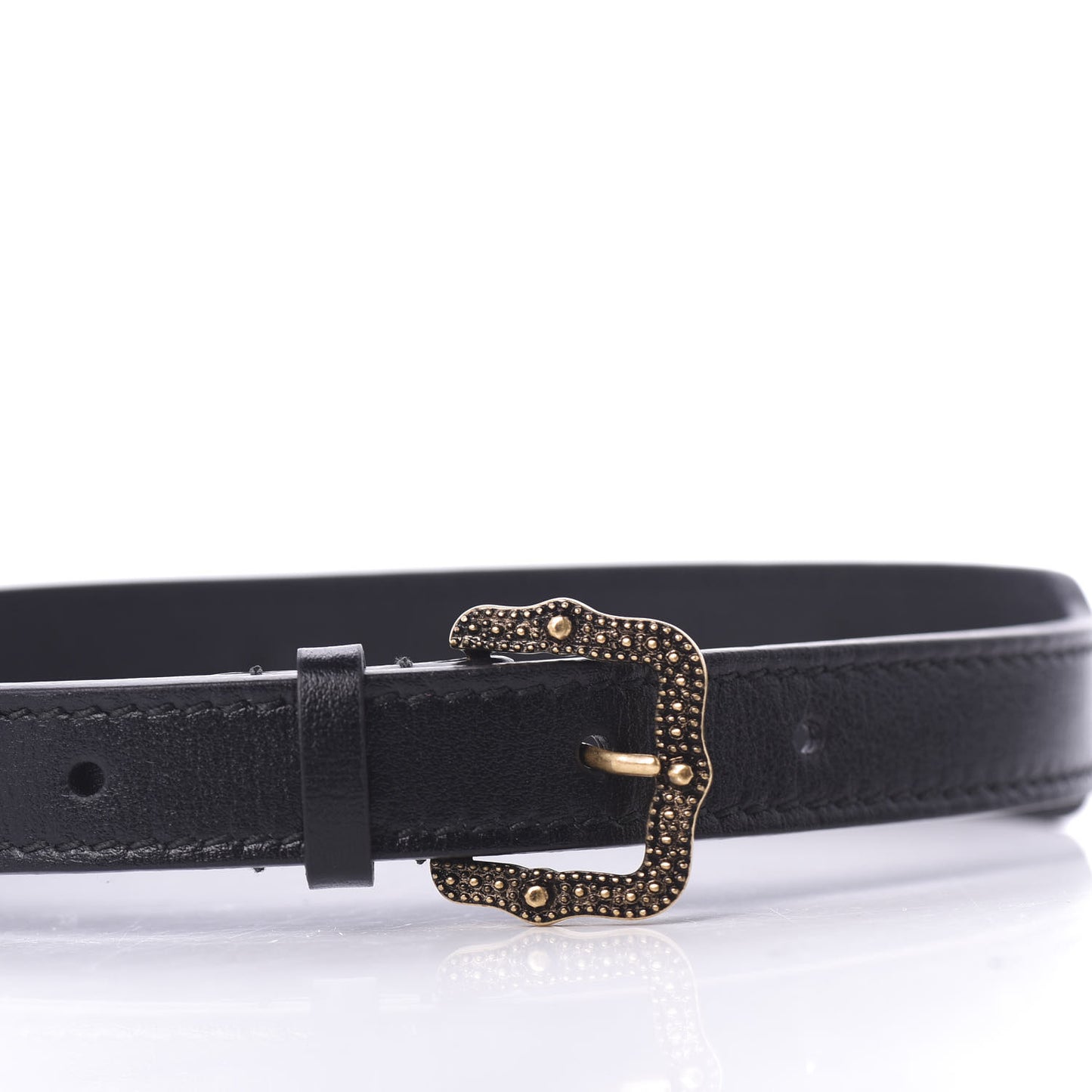 Calfskin Cross Choker Black