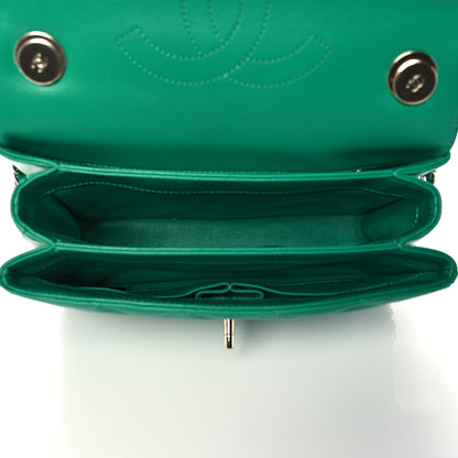 Chanel Lambskin Quilted Small Trendy CC Flap Dual Handle Bag Green 5 of 15