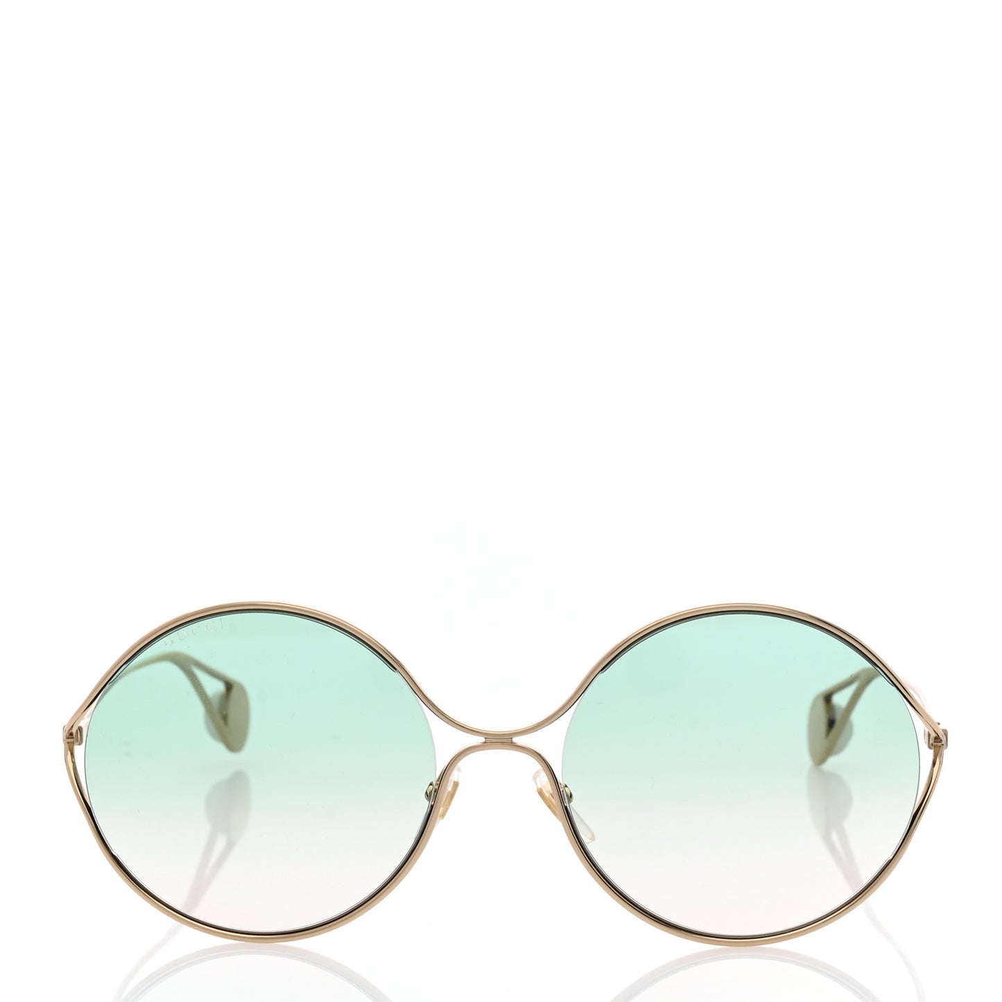 Metal Round Pearl Tip Sunglasses GG0253S Gold