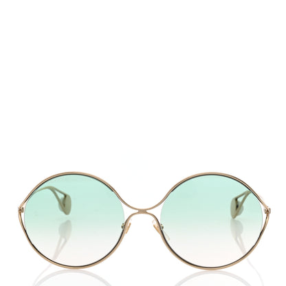 Gucci Metal Round Pearl Tip Sunglasses GG0253S Gold 2 of 8
