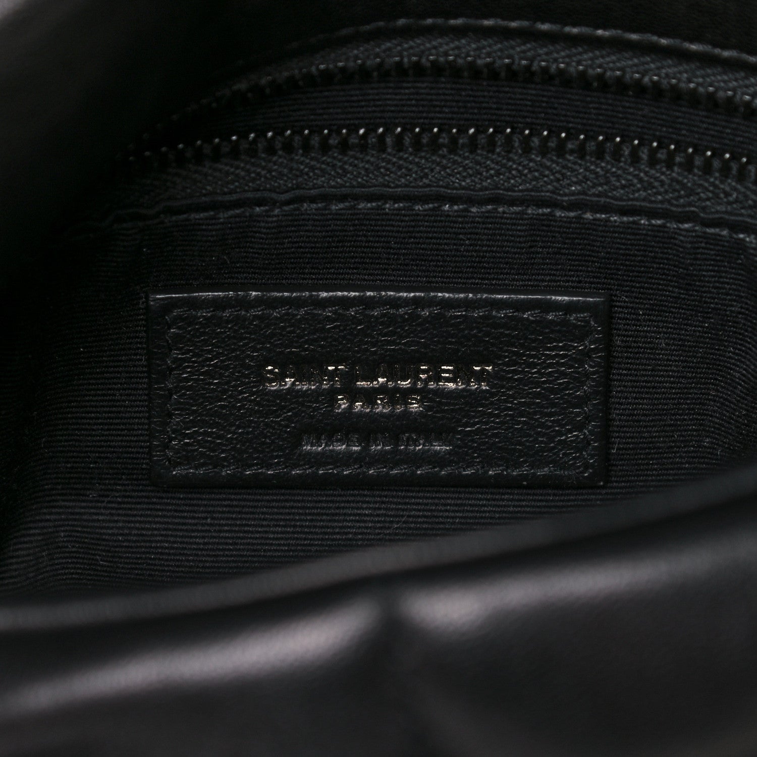 Saint Laurent Lambskin Quilted Small Loulou Puffer Monogram Chain Satchel Black 6 of 13