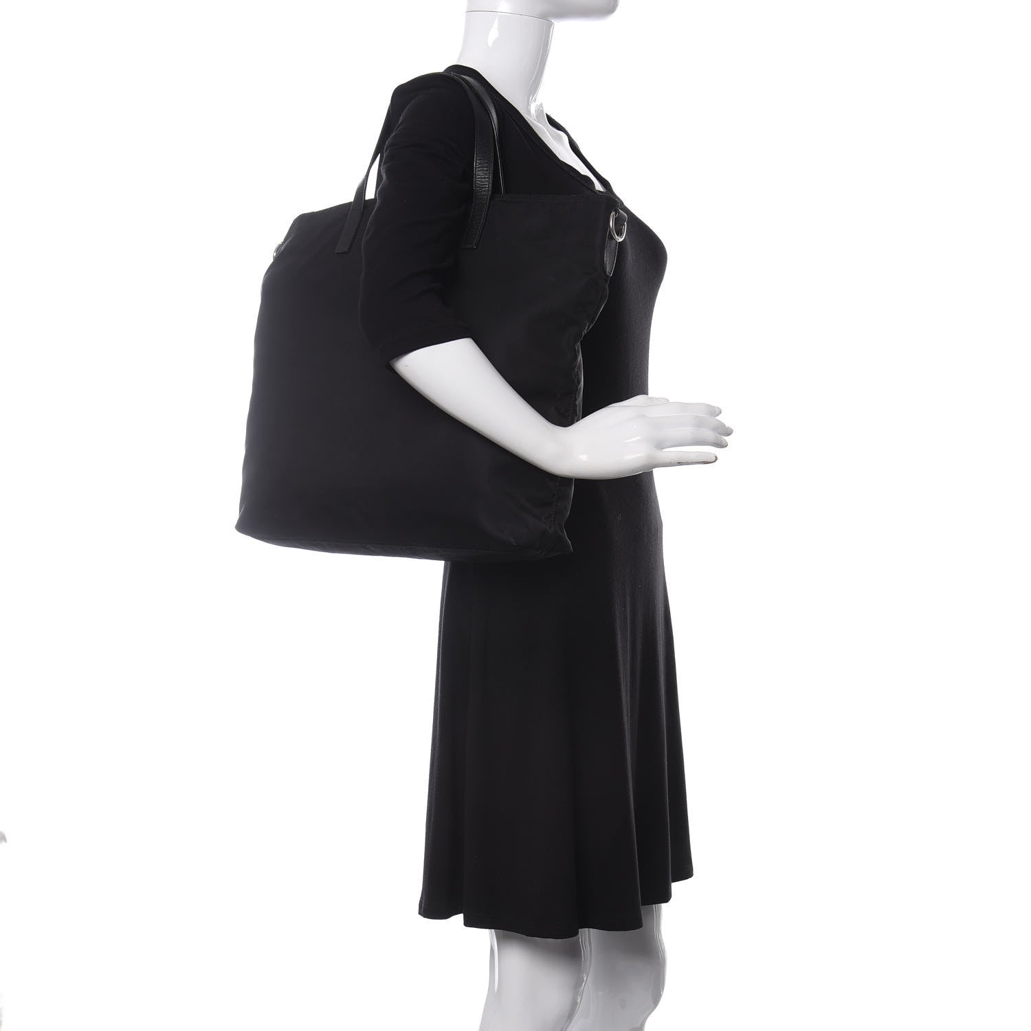 Prada Tessuto Nylon Tote Black 2 of 10