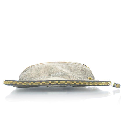 Jimmy Choo Leather Mave Foldover Clutch Metallic 4 of 12