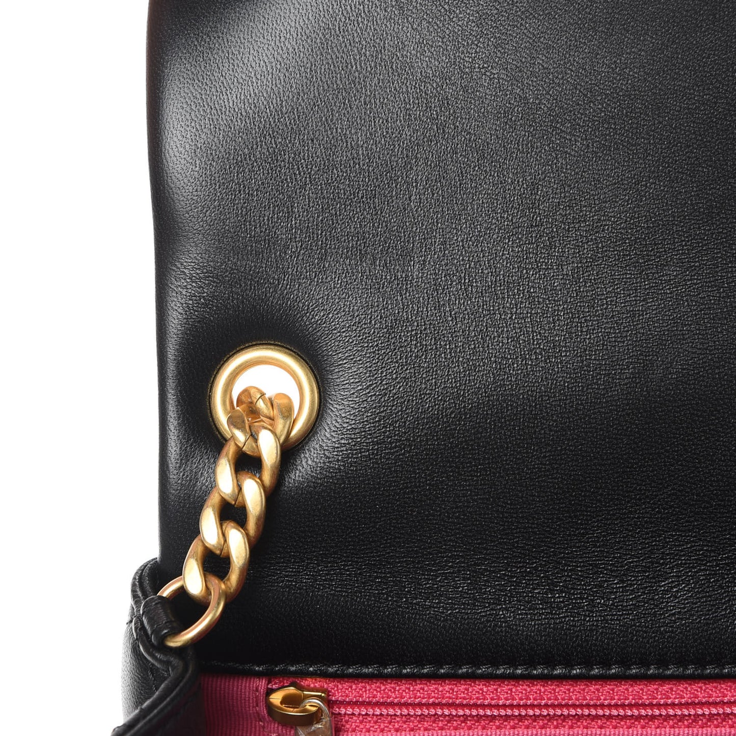 Lambskin Resin Quilted Mini Pearl Samba Square Flap Black