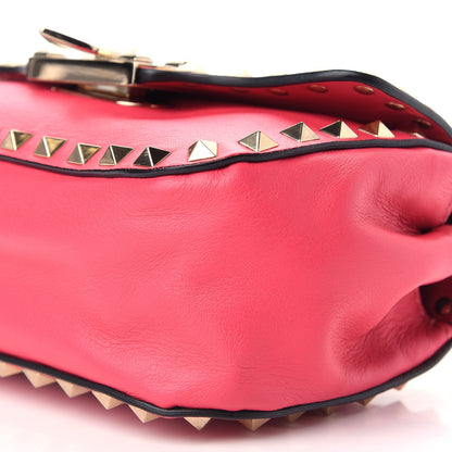 Valentino Garavani Vitello Mini Rockstud Flap Saddle Crossbody Bag Deep Rose 6 of 8