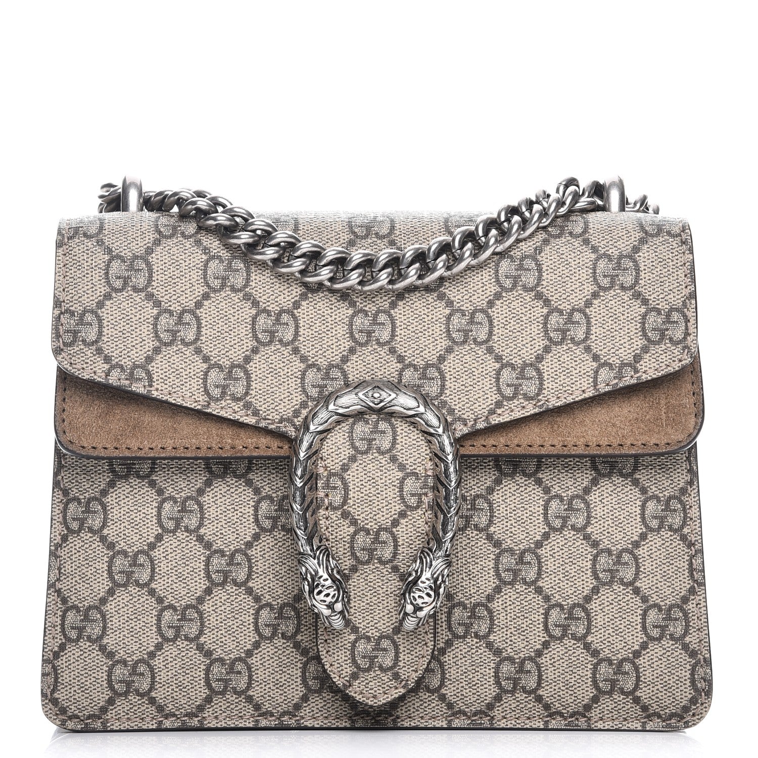 Gucci GG Supreme Monogram Mini Dionysus Shoulder Bag Taupe 1 of 9