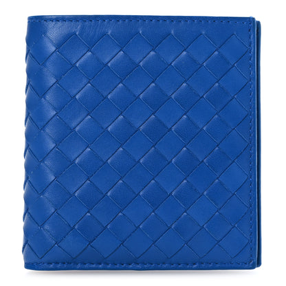Bottega Veneta Nappa Intrecciato Bi-Fold Wallet Blue 1 of 9