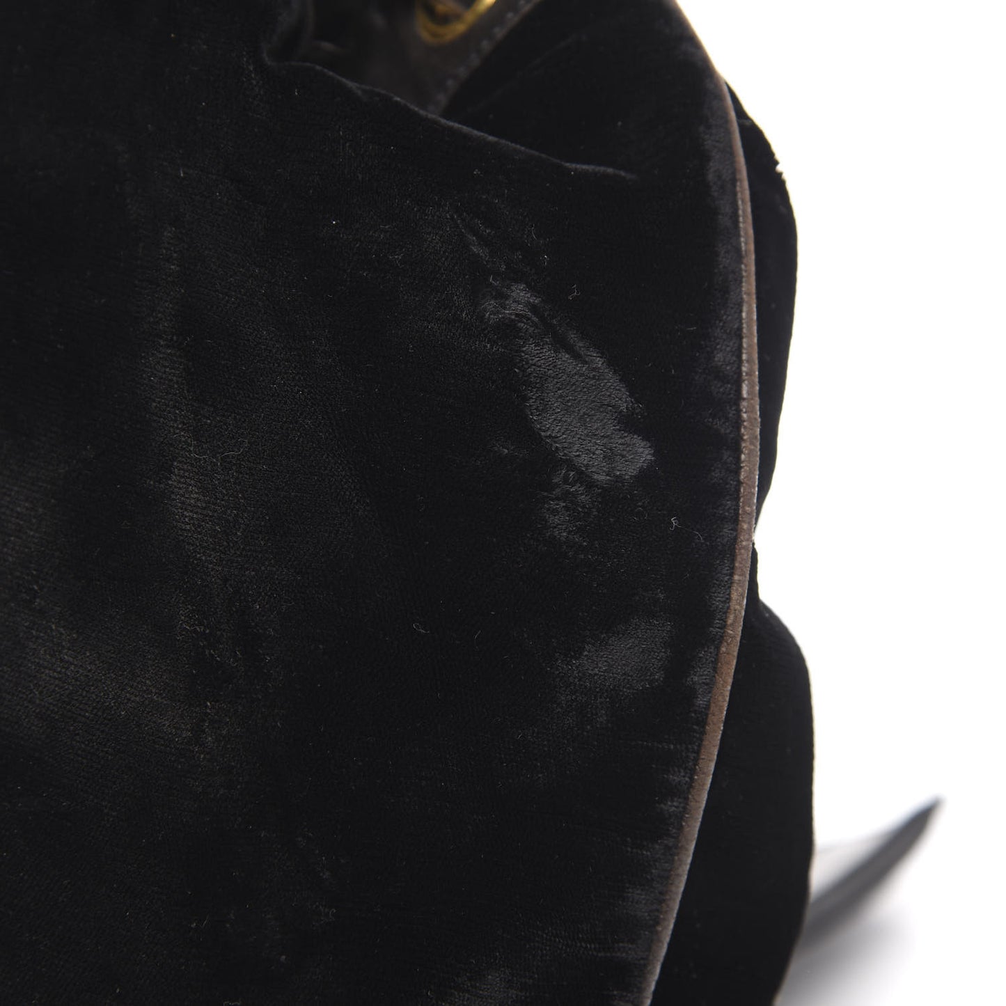 Velvet Drawstring Backpack Black