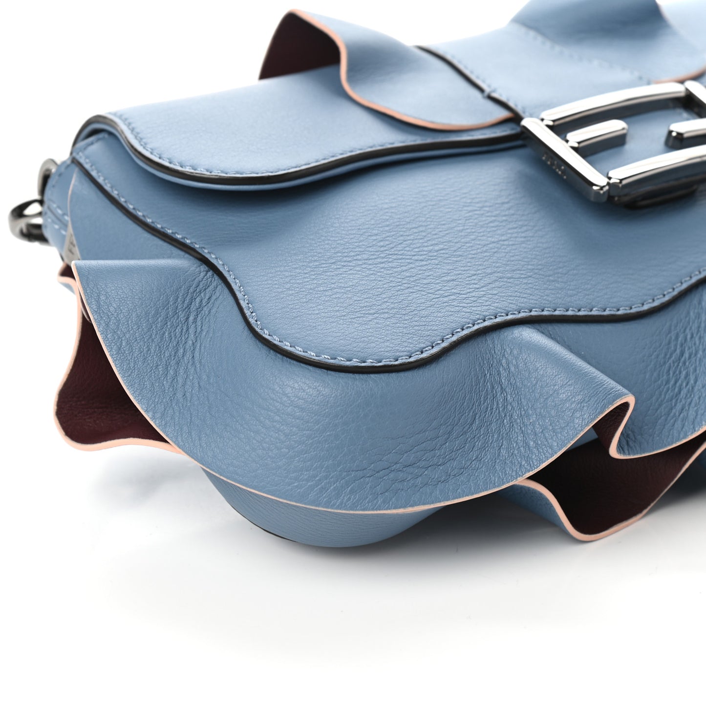 Calfskin Waves Baguette Blue