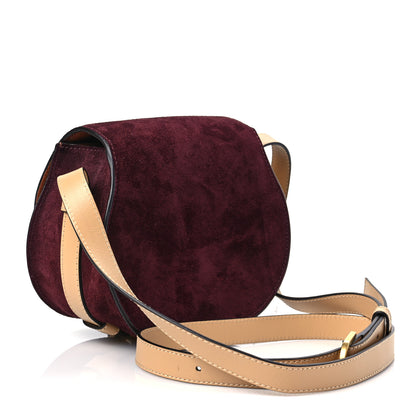 Chloe Suede Calfskin Mini Marcie Round Crossbody Bag Tan 3 of 8