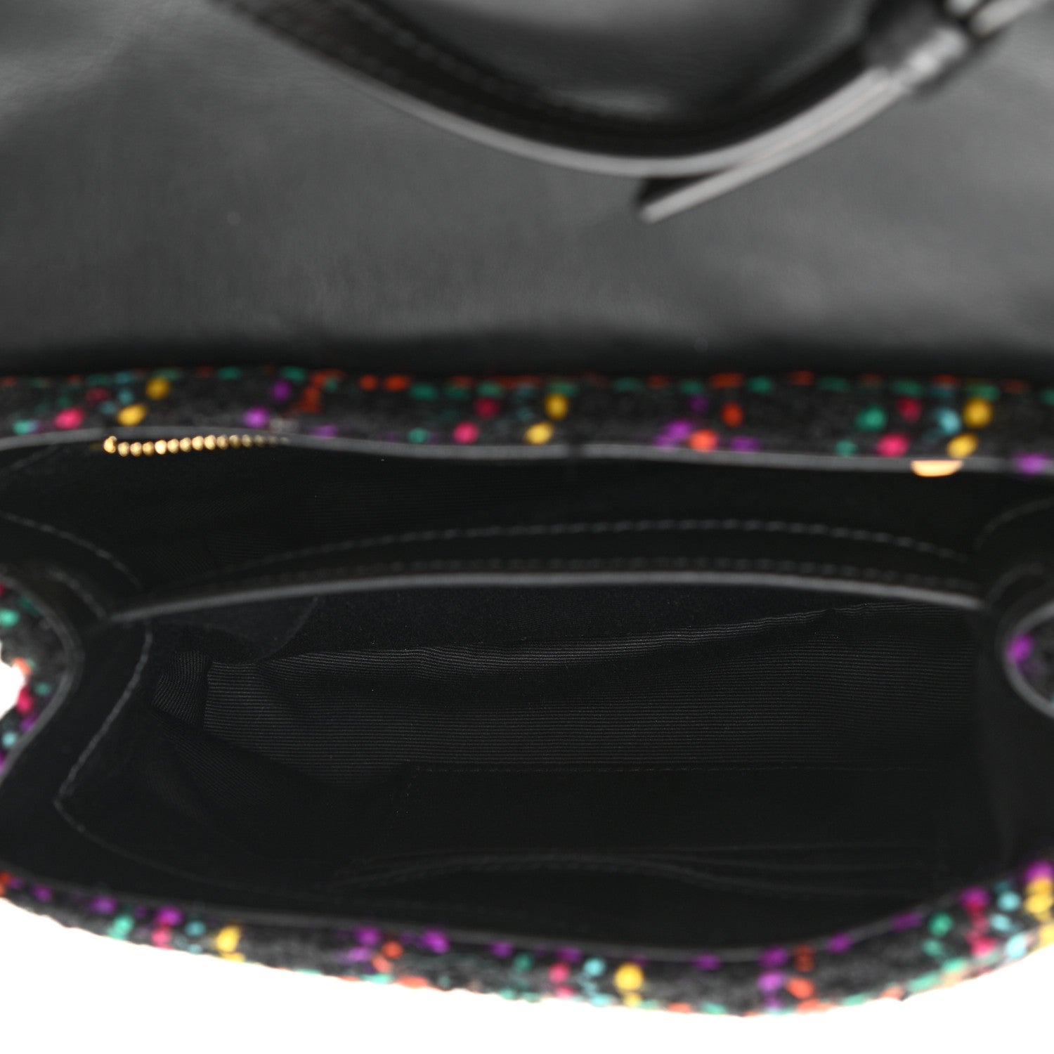 Saint Laurent Tweed Toy Loulou Shoulder Bag Black 5 of 11