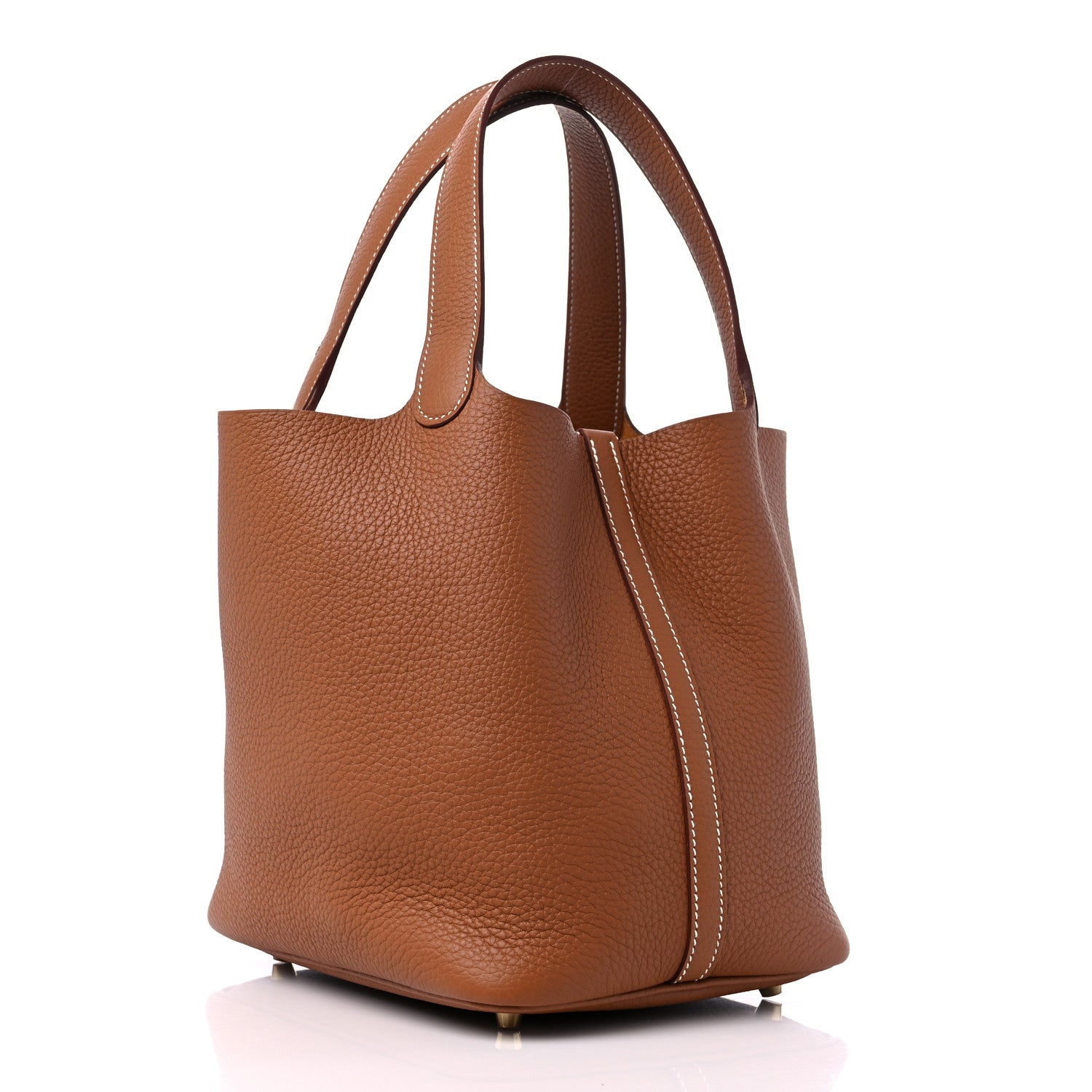 Hermes Taurillon Clemence Picotin Lock 22 MM Gold 3 of 12