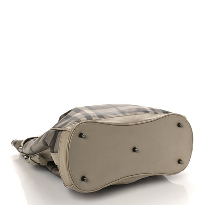 Burberry Smoked Check Medium Walden Belted Hobo Trench 4 of 9