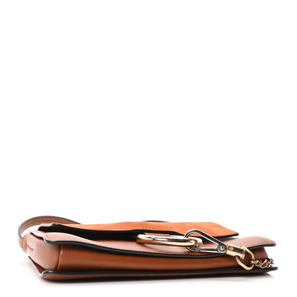 Chloe Suede Calfskin Small Faye Shoulder Bag Tobacco 4 of 10