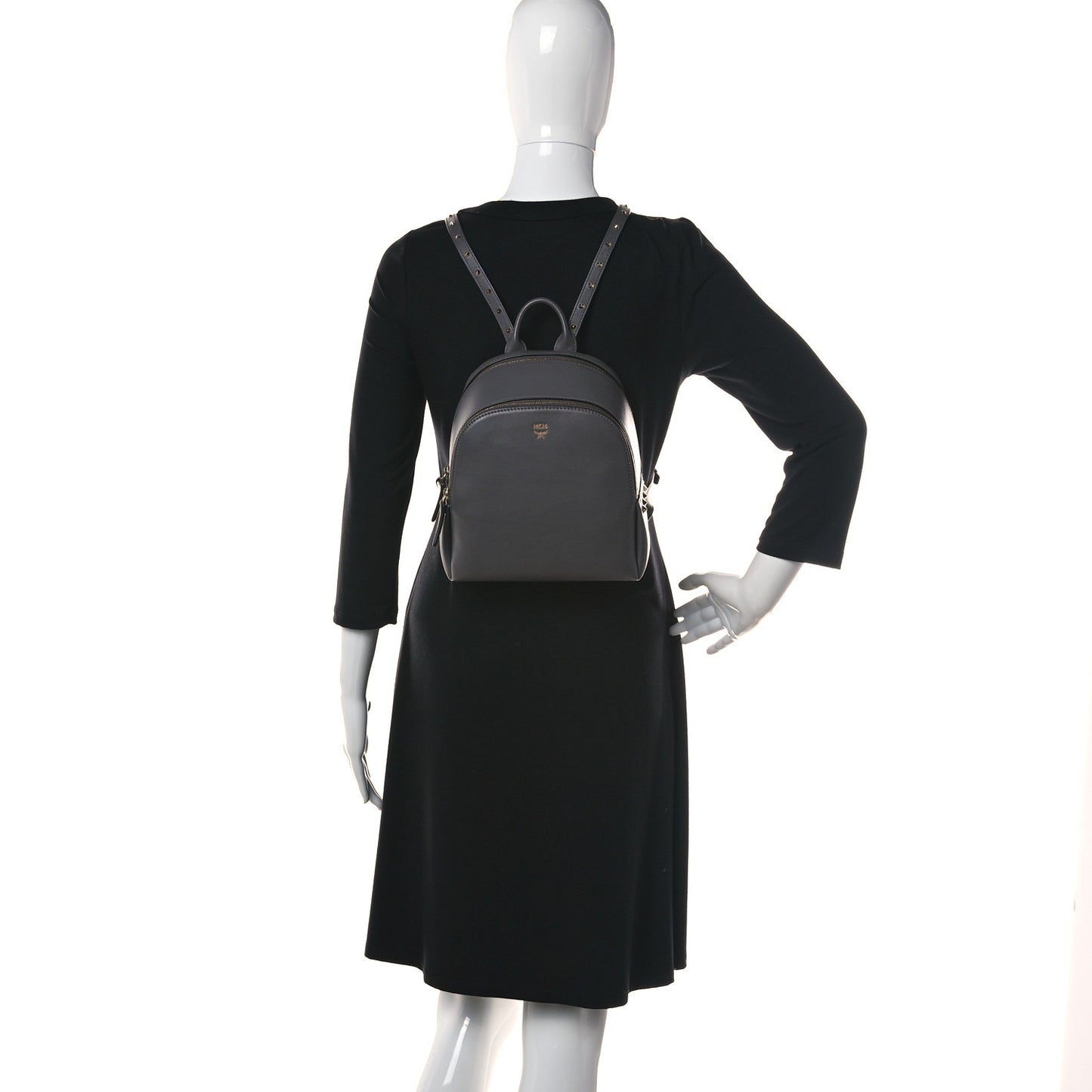 Calfskin Mini Duchess Polke Studs Backpack Grey