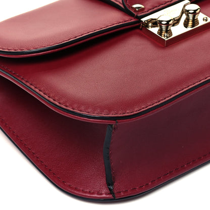 Valentino Garavani Vitello Small Glam Lock Rockstud Flap Scarlet 8 of 9
