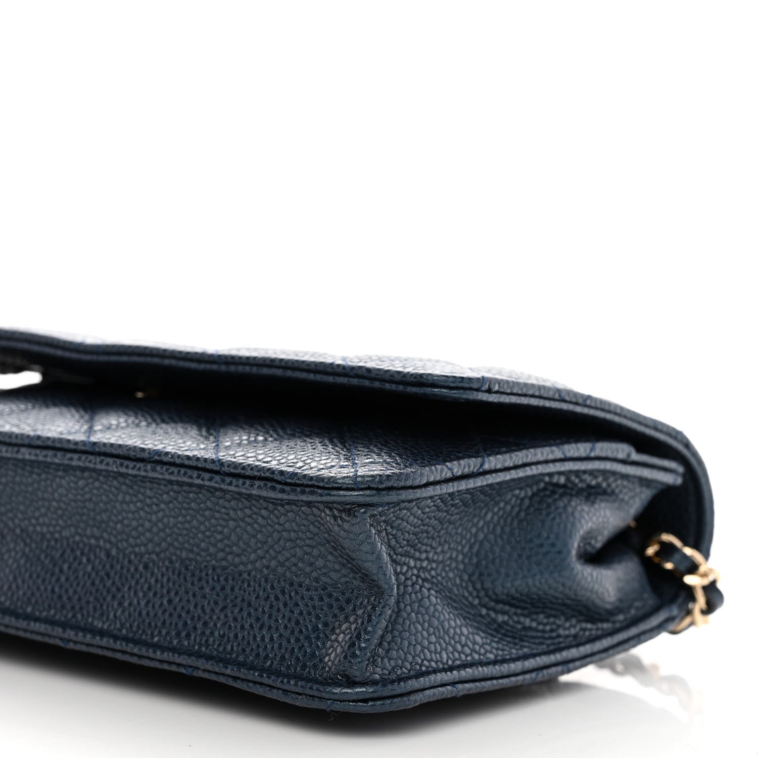 Chanel Iridescent Caviar Quilted Wallet On Chain WOC Blue 10 of 10