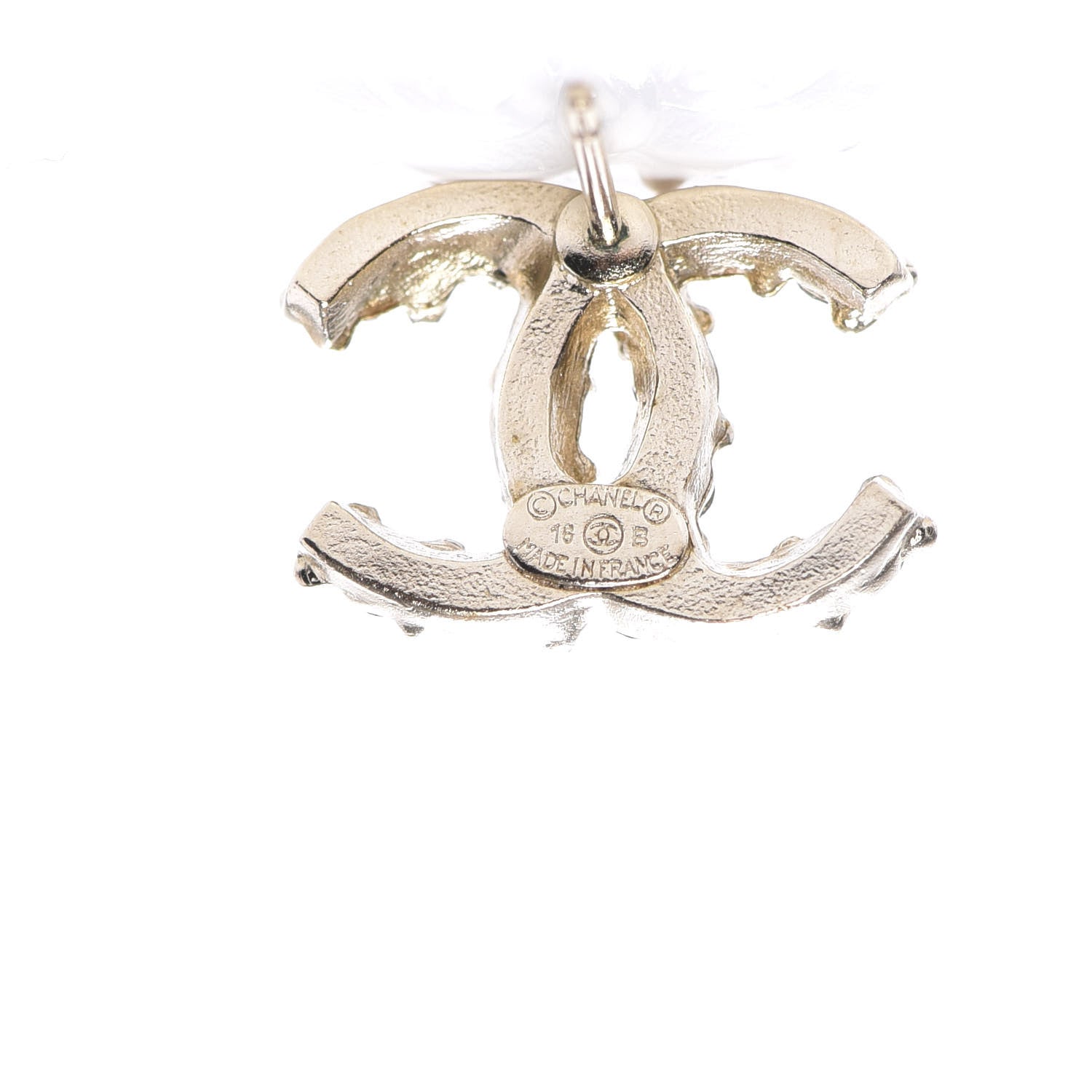 Chanel Crystal CC Earrings Gold Black Multi 4 of 5