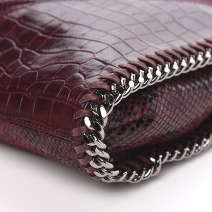Stella McCartney Eco Python Croc Small Falabella Fold Over Tote Red 9 of 9