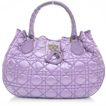 Christian Dior Satin Cannage Charming Tote Purple 1 of 8