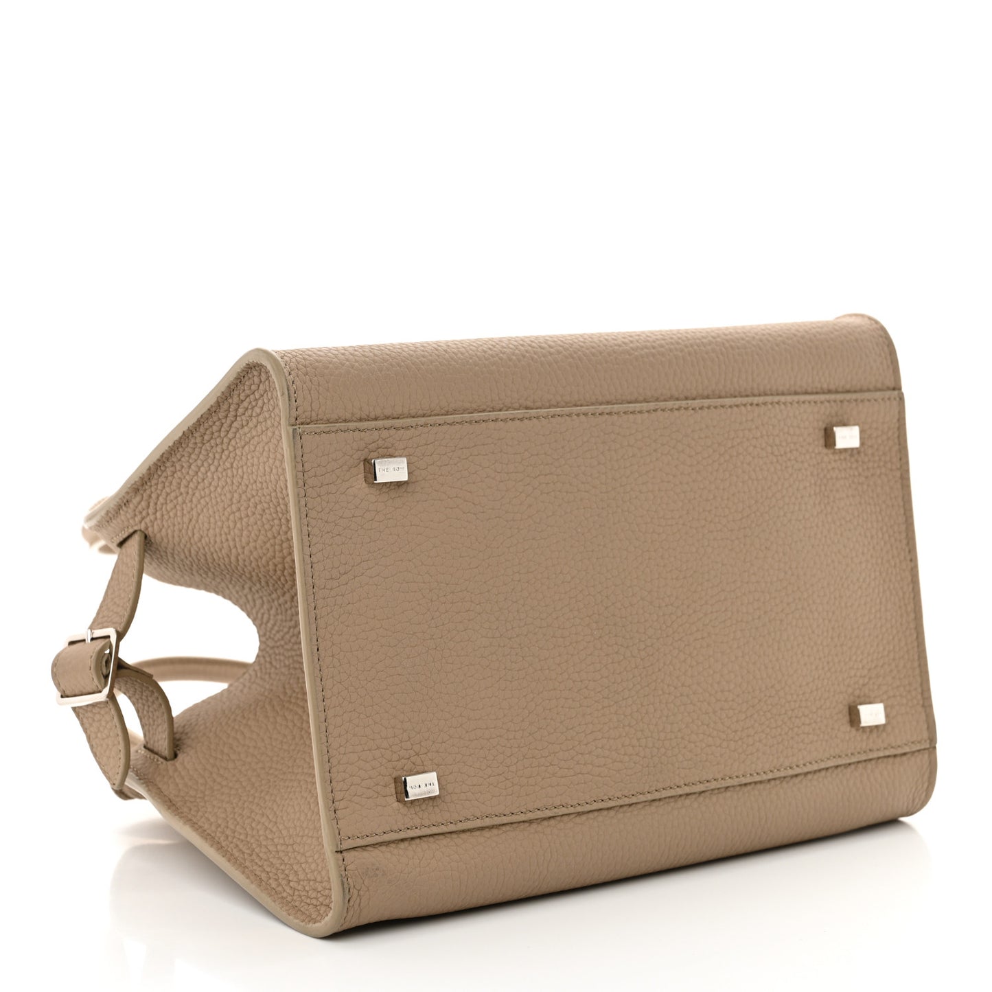 Grained Calfskin Soft Margaux 10 Bag Dark Taupe