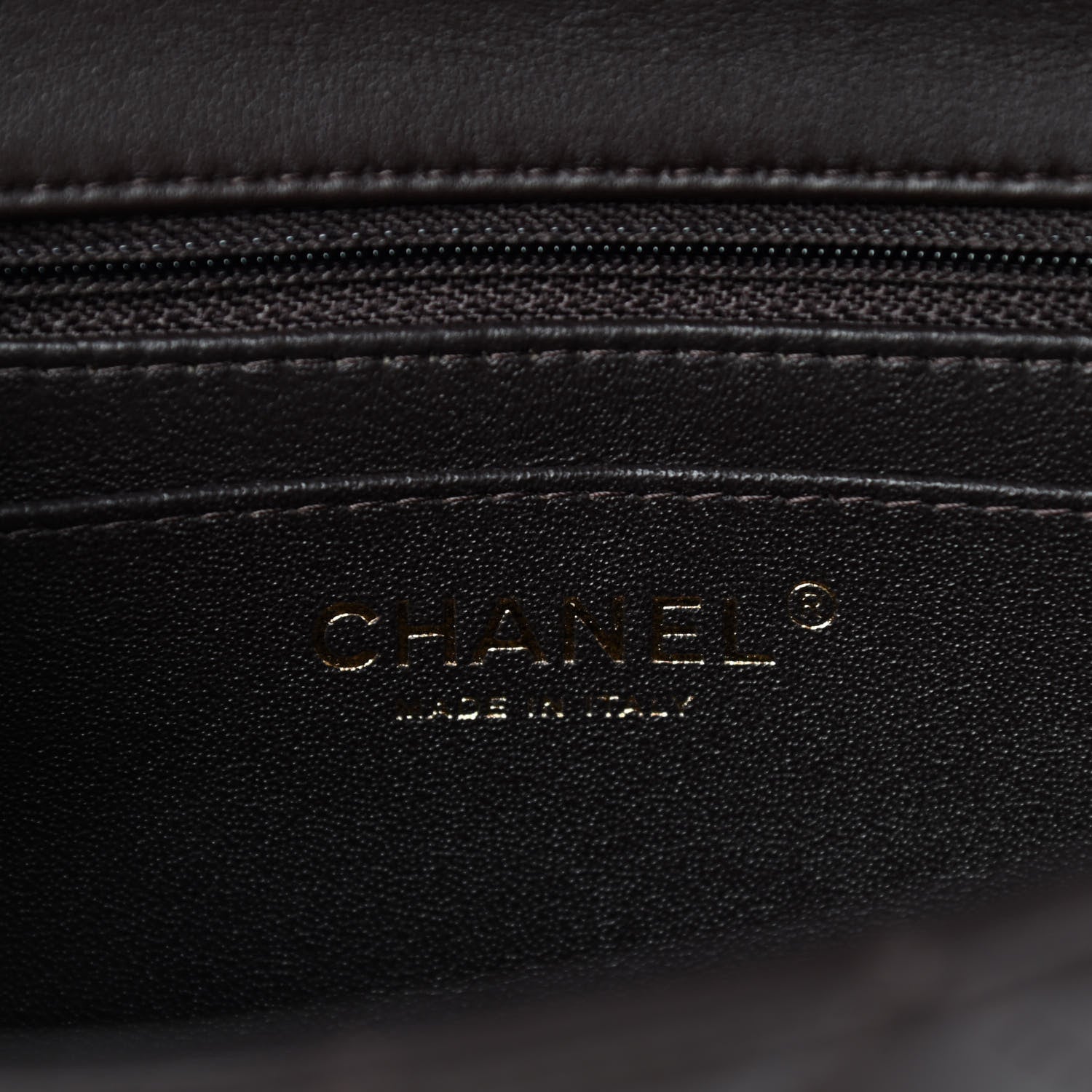 Chanel Lambskin Quilted Mini Rectangular Flap Dark Brown 6 of 10