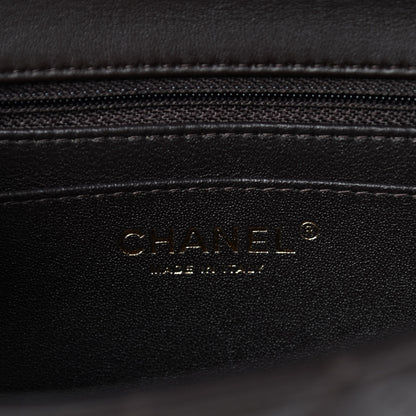 Chanel Lambskin Quilted Mini Rectangular Flap Dark Brown 6 of 10