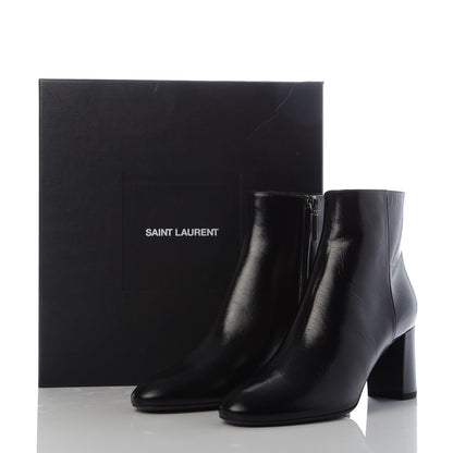 Saint Laurent Calfskin Loulou 70 Uniform Ankle Boots 38 Black 9 of 9