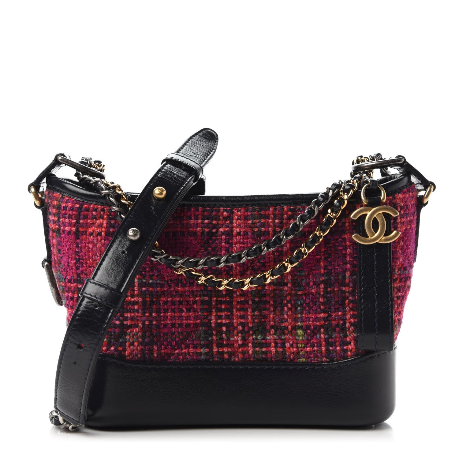 Chanel Tweed Calfskin Small Gabrielle Hobo Dark Navy 1 of 10