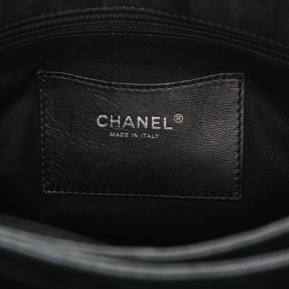 Chanel Iridescent Calfskin Quilted Large Just Mademoiselle Dark Grey 6 of 8