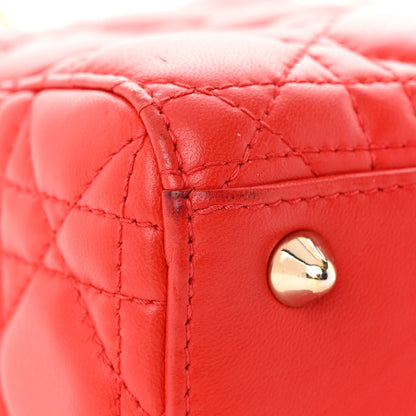 Christian Dior Lambskin Cannage Small Lucky Badges My Lady Dior Red 11 of 14