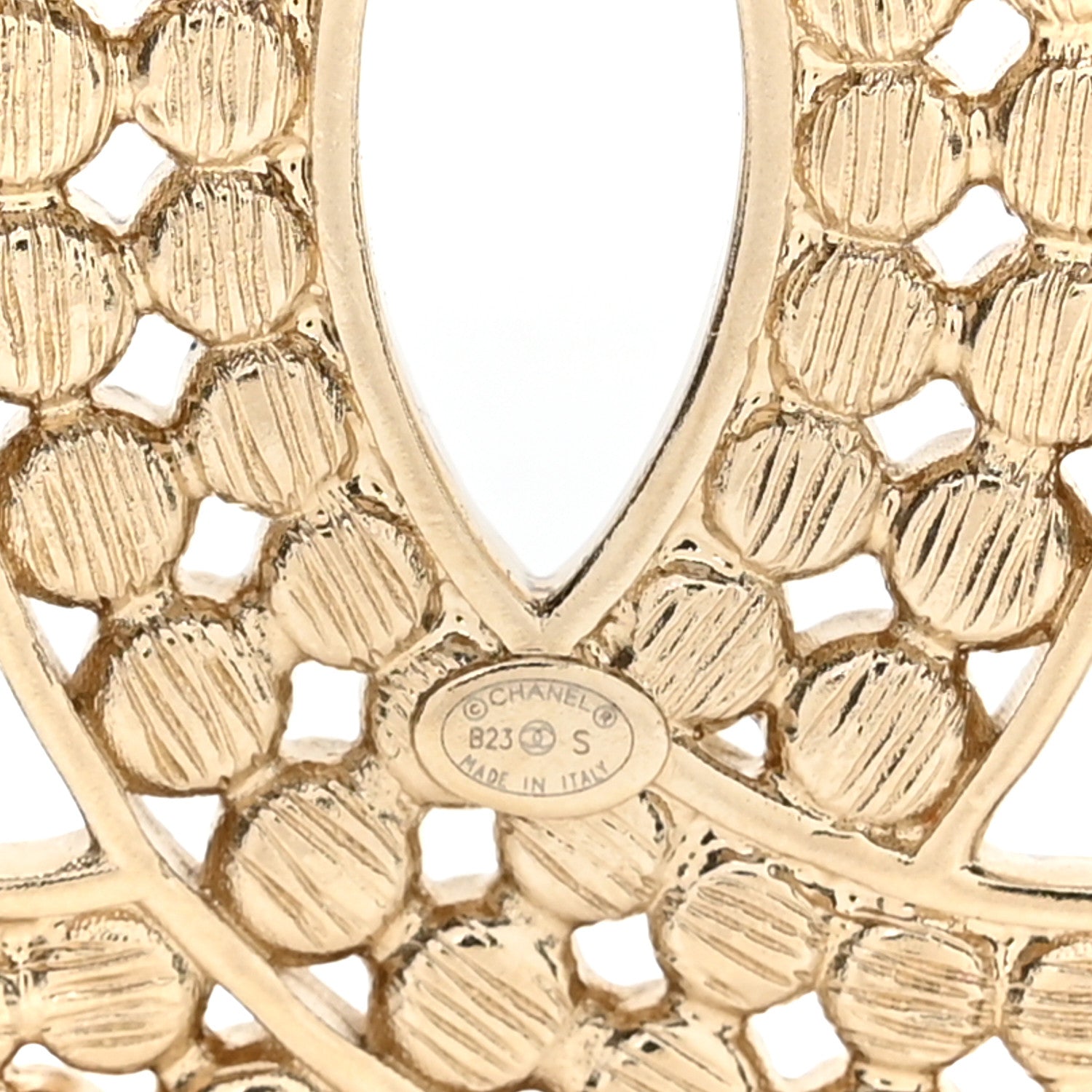 Chanel Metal Crystal CC Brooch Gold Black 3 of 4