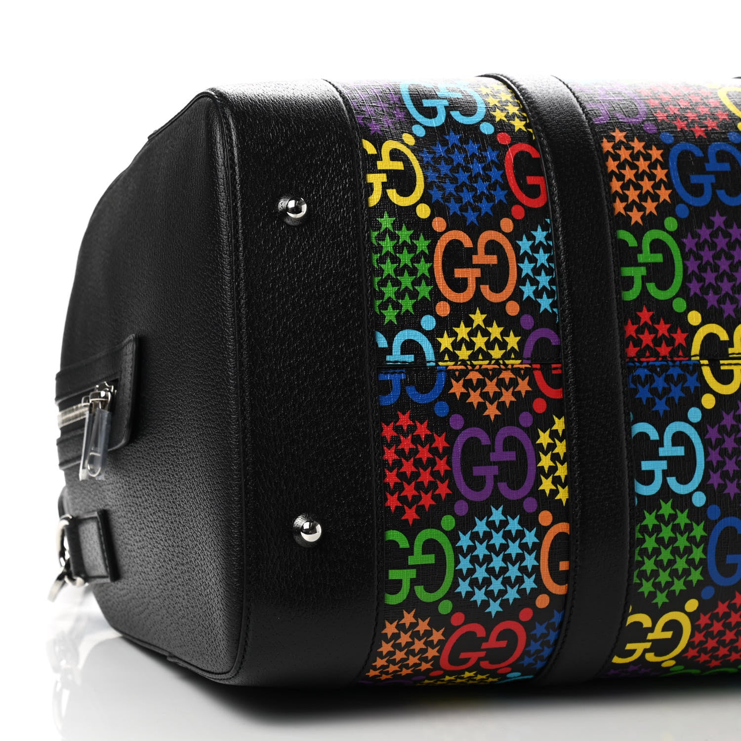 Gucci GG Supreme Monogram Psychedelic Duffle Bag Black Multicolor 8 of 9