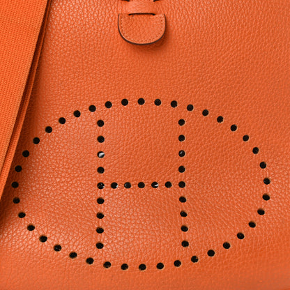 Hermes Taurillon Clemence Evelyne III GM Orange 8 of 15
