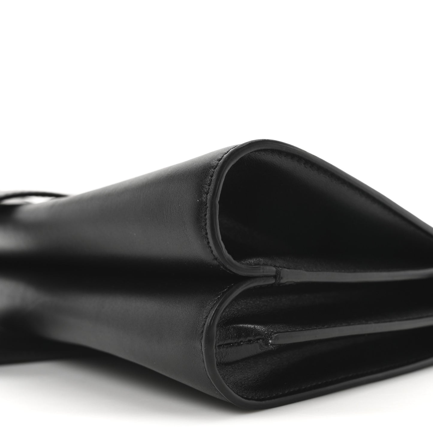Smooth Calfskin Isla Clutch Black