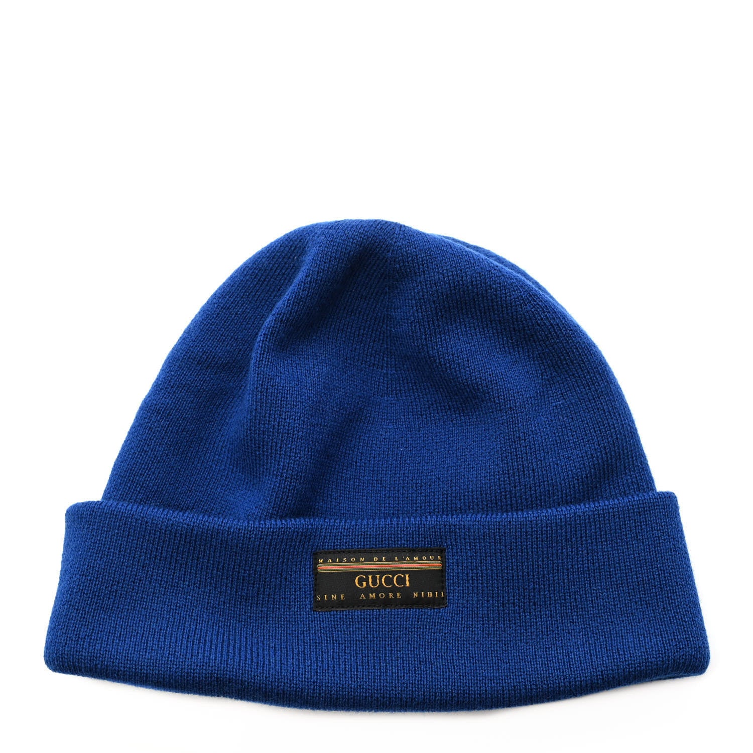 Gucci Wool Maison De J'amour Knit Beanie Hat M Royal Blue 1 of 4