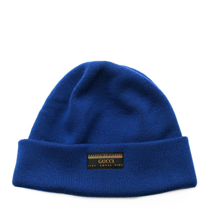 Gucci Wool Maison De J'amour Knit Beanie Hat M Royal Blue 1 of 4
