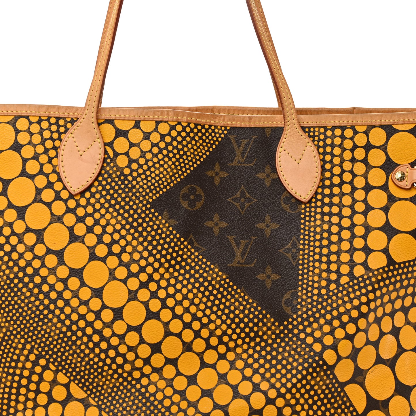 Monogram Kusama Waves Neverfull MM Yellow