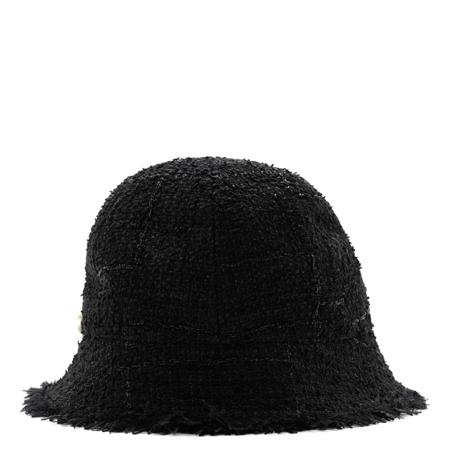 Chanel Tweed Pearl Bucket Hat 58 Black 6 of 9