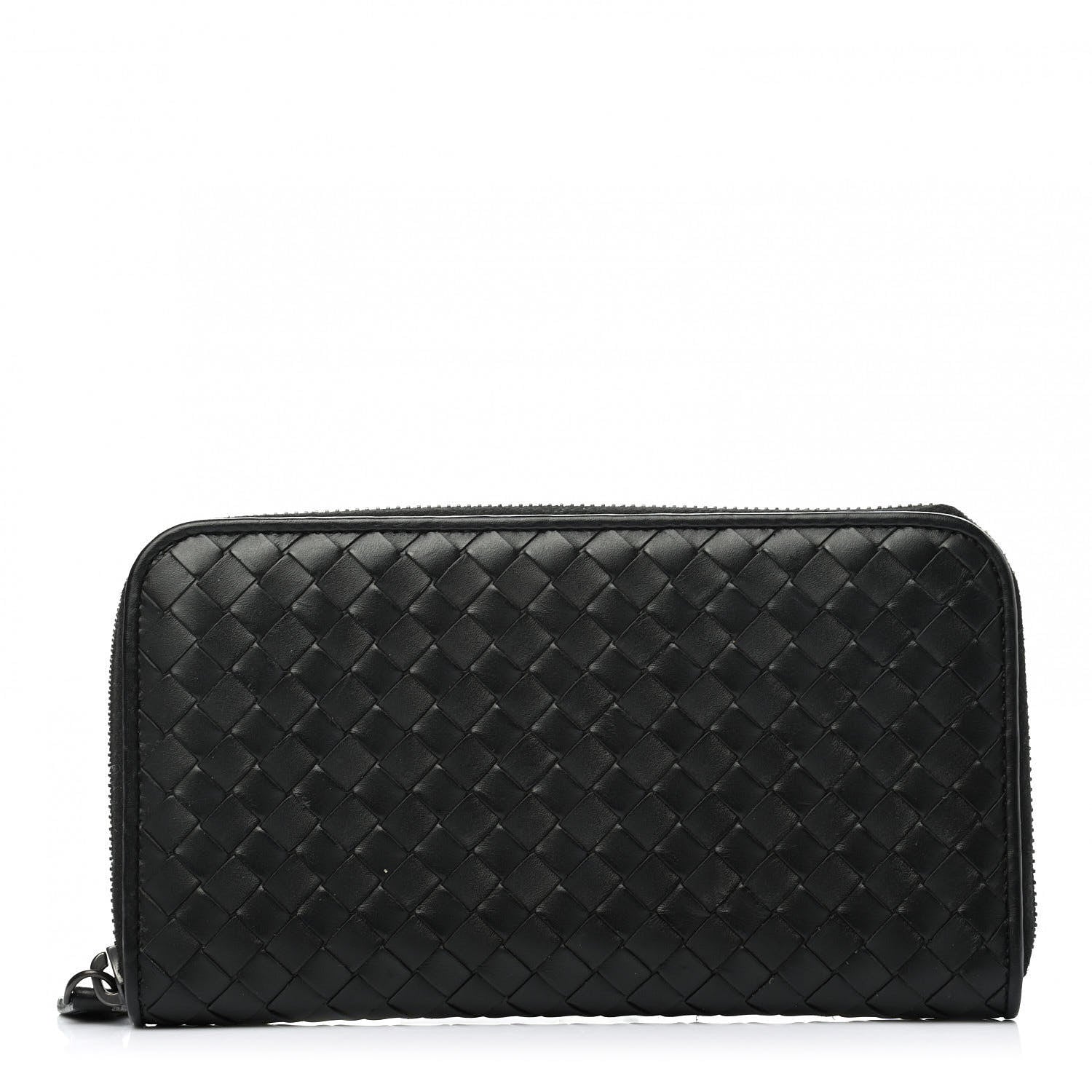 Bottega Veneta Nappa Intrecciato Zip Around Wallet Black 1 of 6