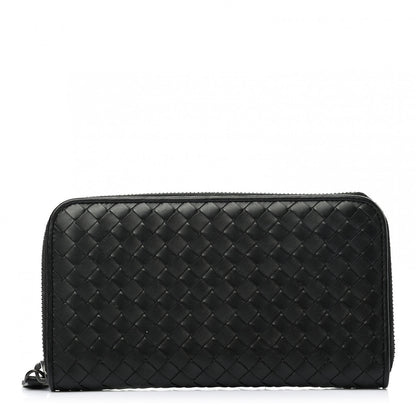 Bottega Veneta Nappa Intrecciato Zip Around Wallet Black 1 of 6