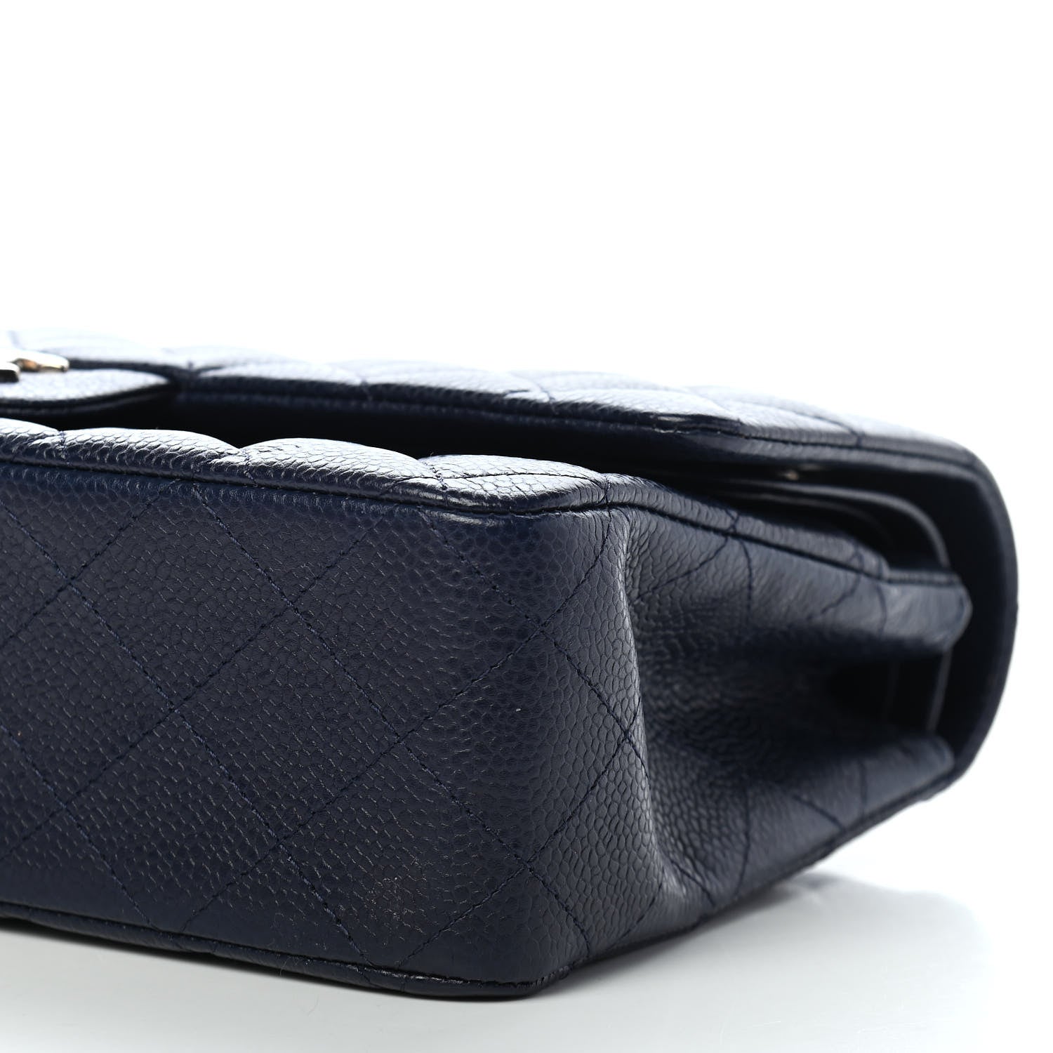 Chanel Caviar Quilted Medium Double Flap Navy 9 of 9