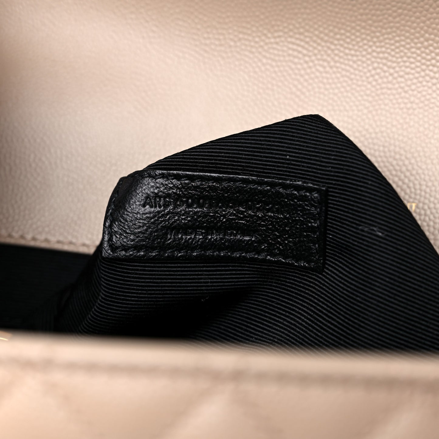 Grain De Poudre Mixed Matelasse Large Triquilt Monogram Satchel Dark Beige